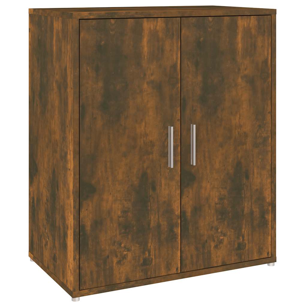 Shoe Cabinet Smoked Oak 23.6x13.8x27.6" Engineered Wood