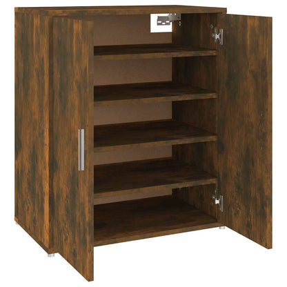 Shoe Cabinet Smoked Oak 23.6x13.8x27.6" Engineered Wood
