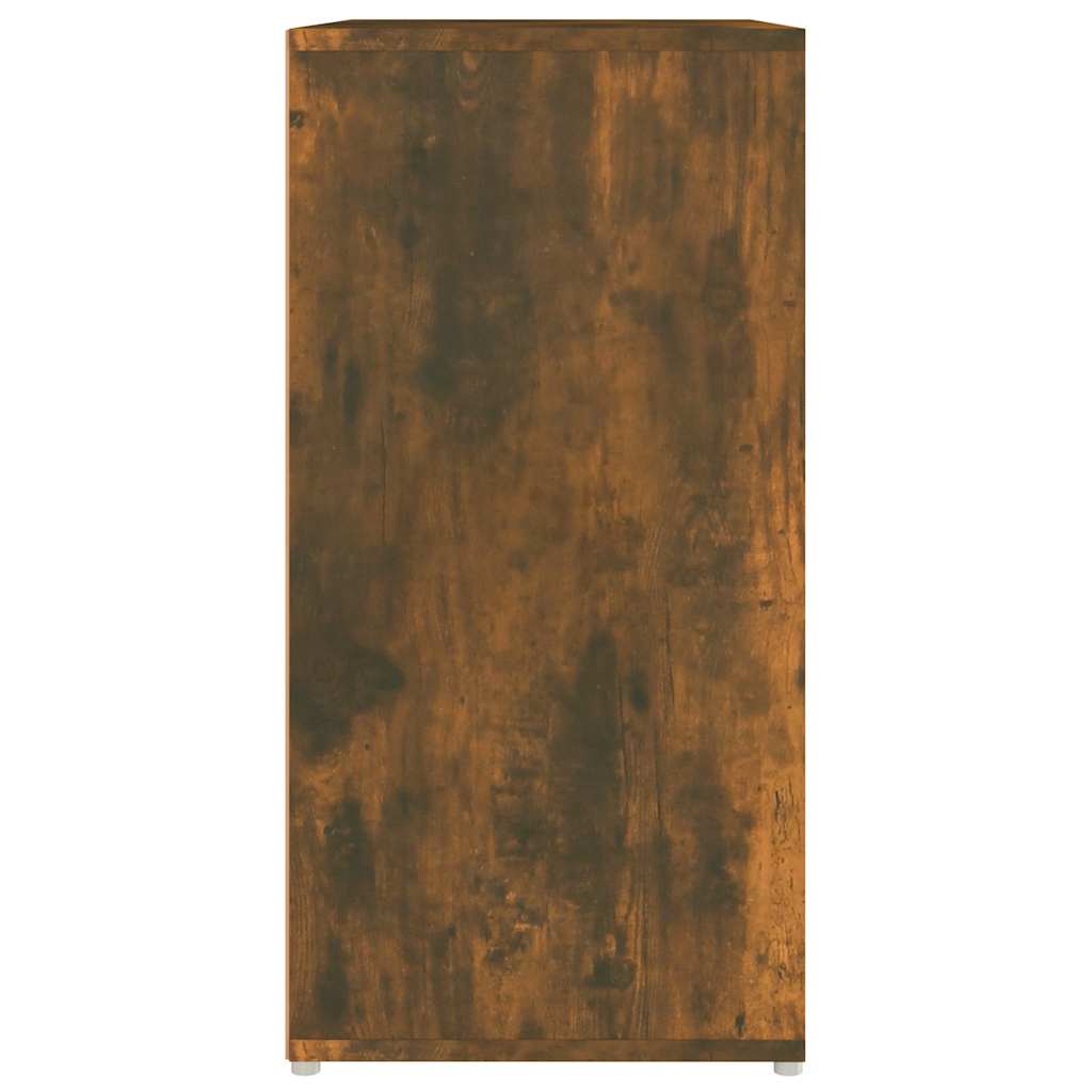 Shoe Cabinet Smoked Oak 23.6x13.8x27.6" Engineered Wood