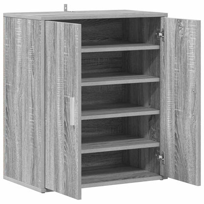 Shoe Cabinet Grey Sonoma Engineered Wood Medium Shoe Cabinet