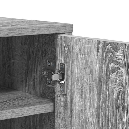 Shoe Cabinet Grey Sonoma Engineered Wood Medium Shoe Cabinet