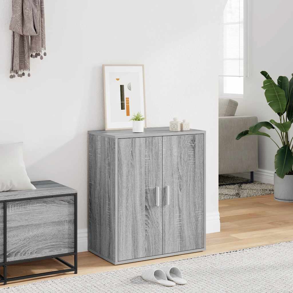 Shoe Cabinet Grey Sonoma Engineered Wood Medium Shoe Cabinet
