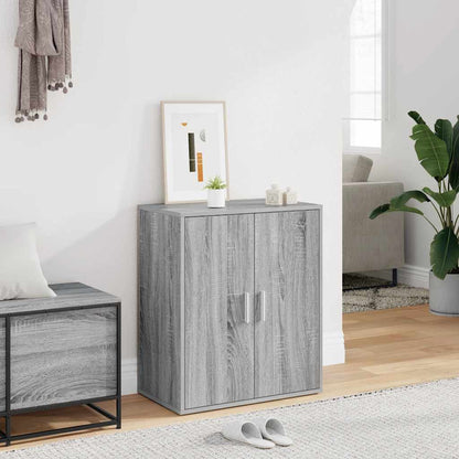 Shoe Cabinet Grey Sonoma Engineered Wood Medium Shoe Cabinet