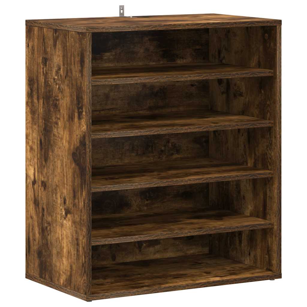 Shoe Cabinet Smoked Oak 23.6x13.8x27.6" Engineered Wood