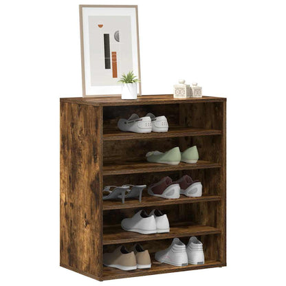 Shoe Cabinet Smoked Oak 23.6x13.8x27.6" Engineered Wood