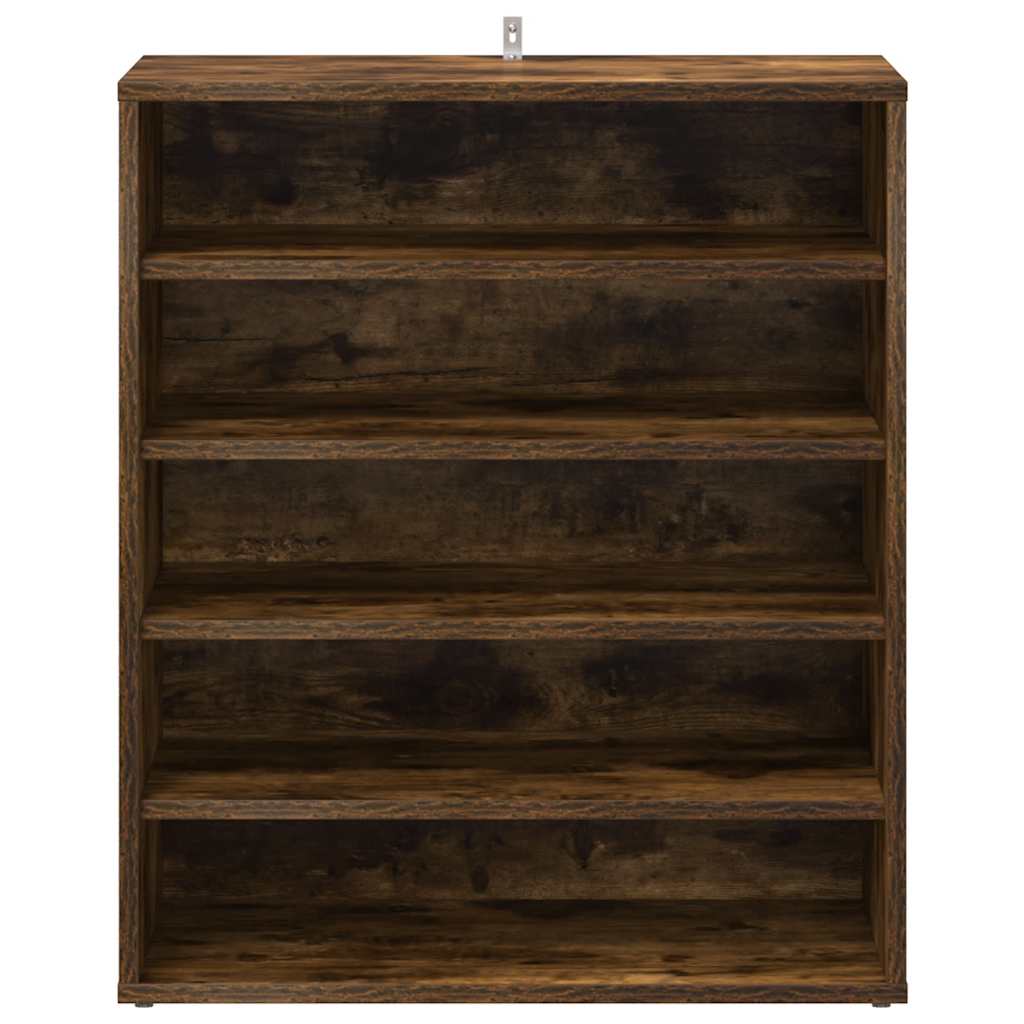 Shoe Cabinet Smoked Oak 23.6x13.8x27.6" Engineered Wood