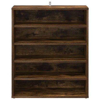 Shoe Cabinet Smoked Oak 23.6x13.8x27.6" Engineered Wood