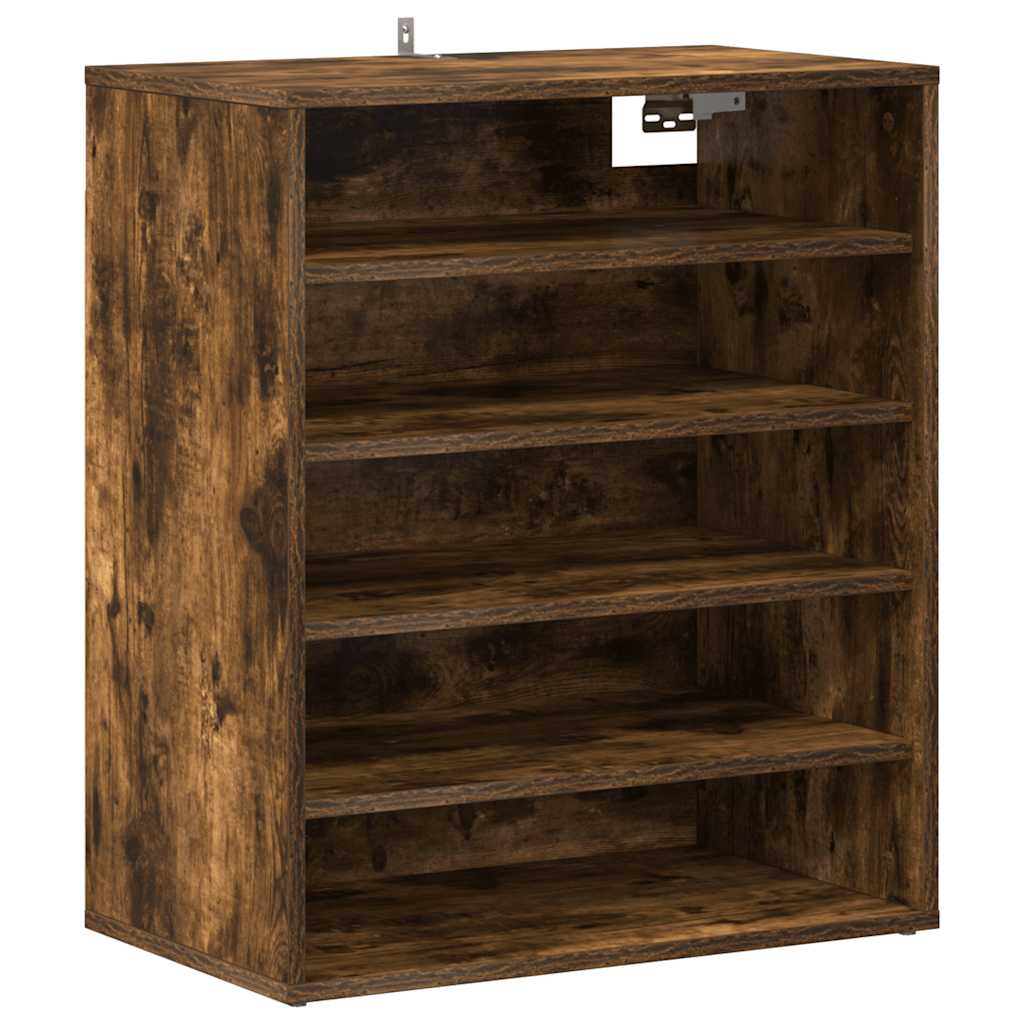 Shoe Cabinet Smoked Oak 23.6x13.8x27.6" Engineered Wood