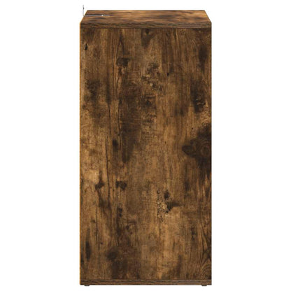 Shoe Cabinet Smoked Oak 23.6x13.8x27.6" Engineered Wood