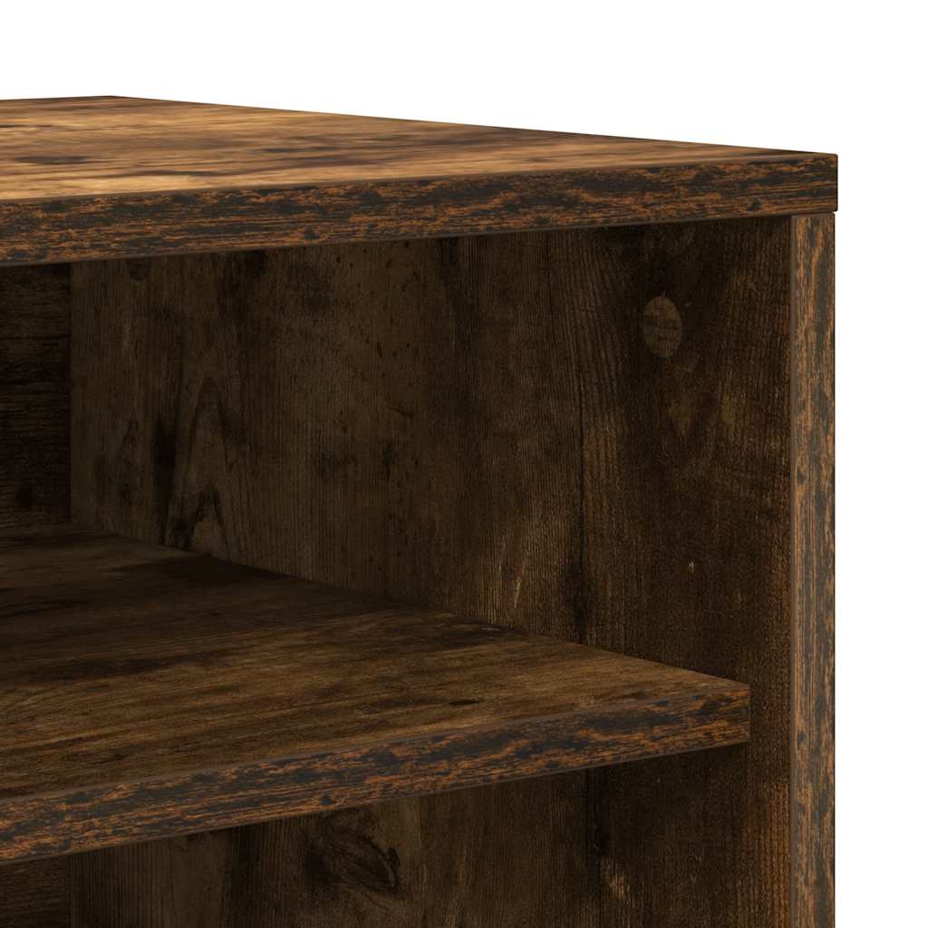 Shoe Cabinet Smoked Oak 23.6x13.8x27.6" Engineered Wood