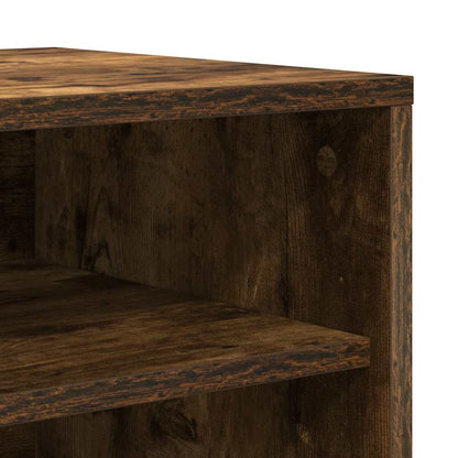 Shoe Cabinet Smoked Oak 23.6x13.8x27.6" Engineered Wood
