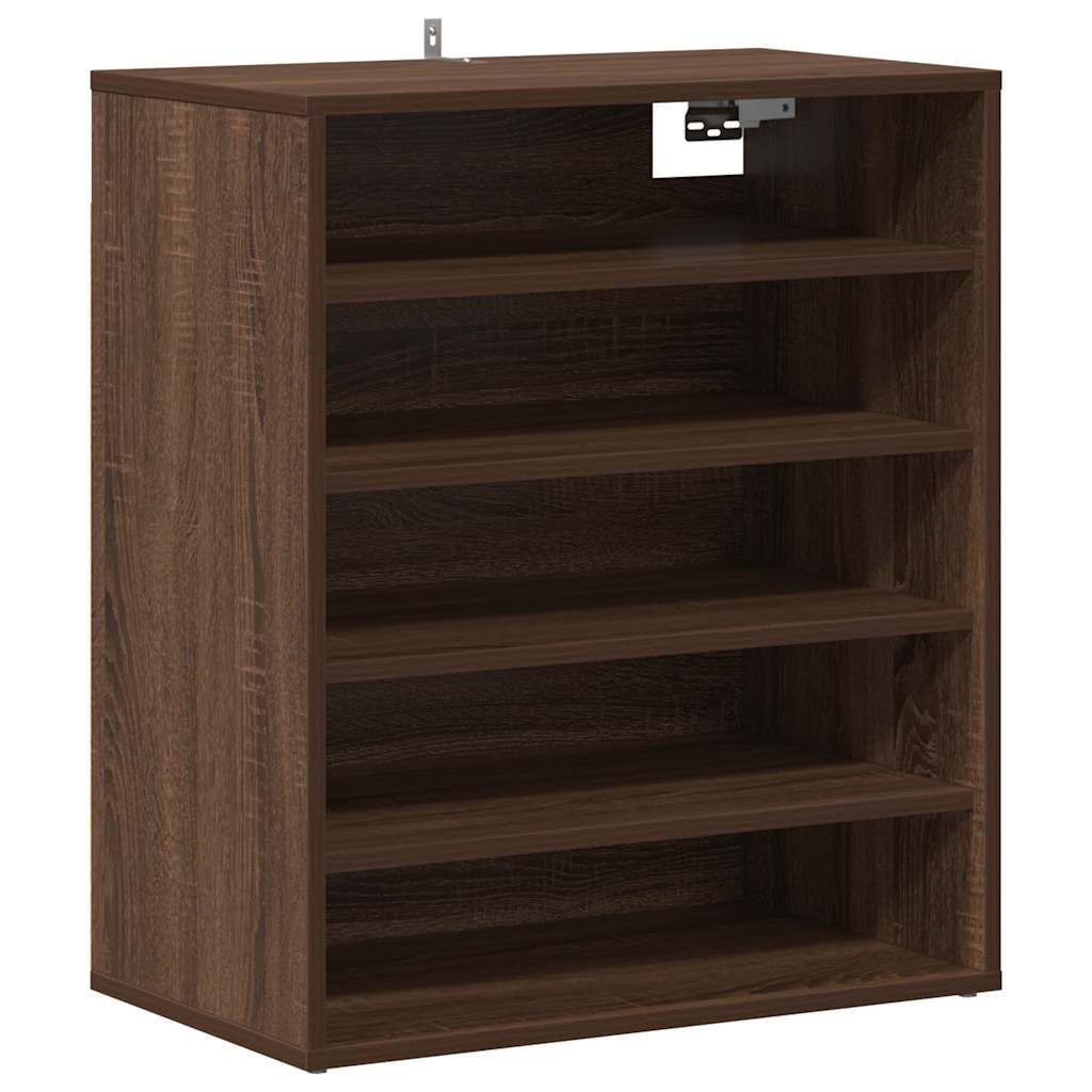 Shoe Cabinet Brown Oak 23.6x13.8x27.6" Engineered Wood