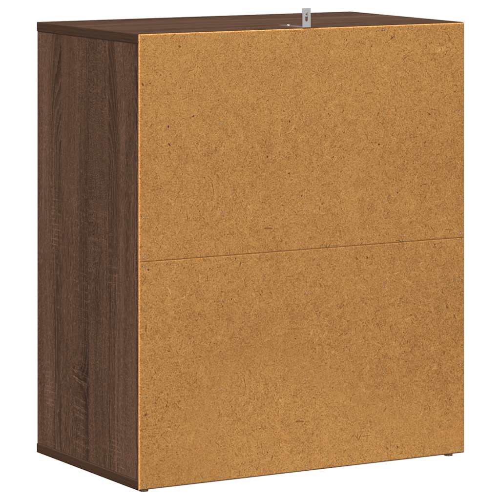 Shoe Cabinet Brown Oak 23.6x13.8x27.6" Engineered Wood
