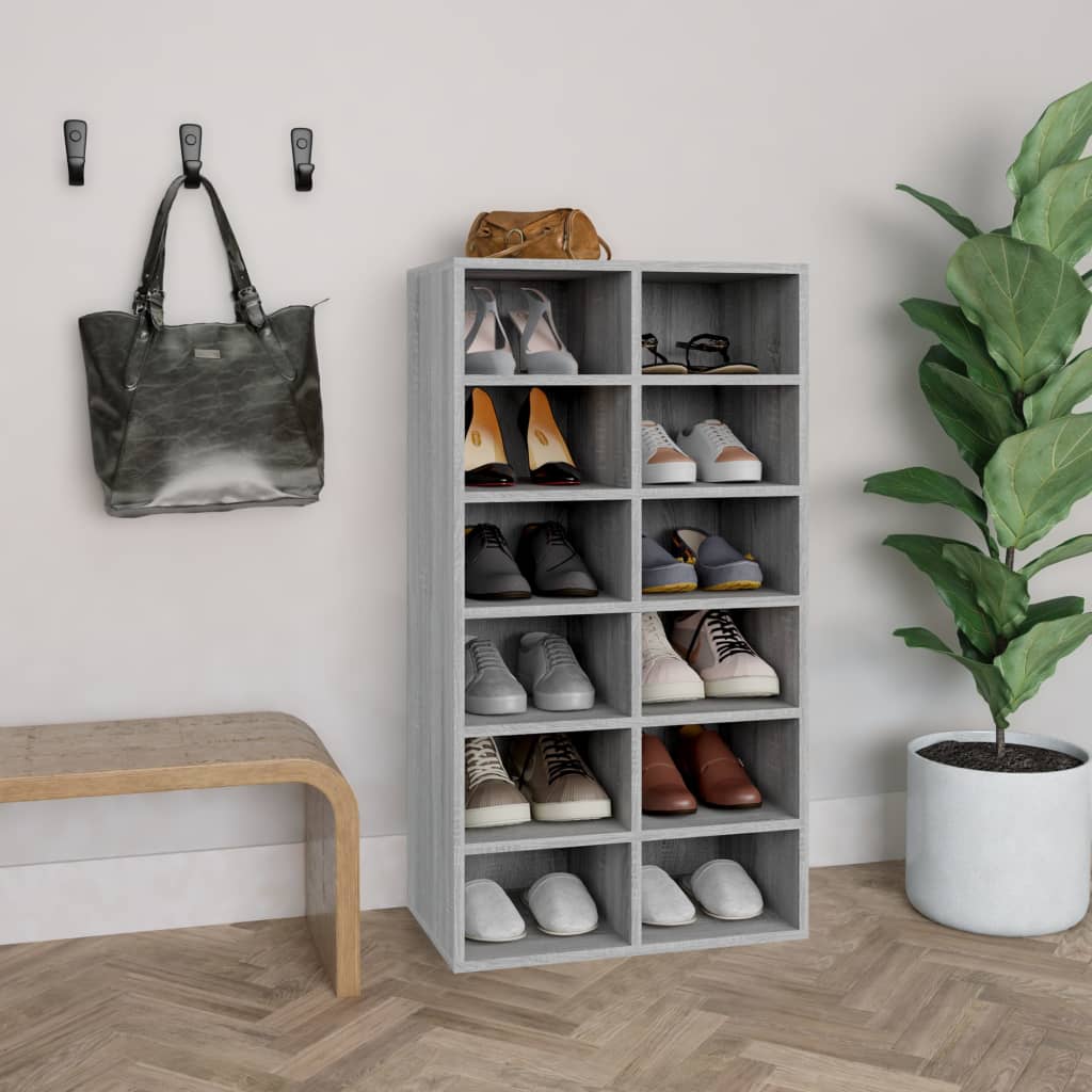 Shoe Rack Gray Sonoma 21.3"x13.4"x39.6" Engineered Wood