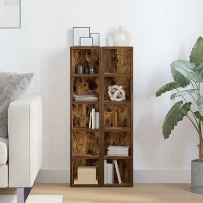 CD Cabinets 2 pcs Smoked Oak 8.3"x6.3"x36.8" Engineered Wood