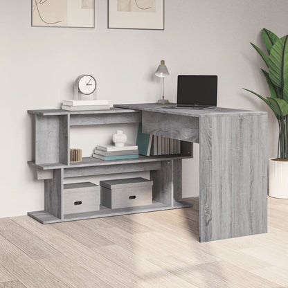 Corner Desk Gray Sonoma 78.7"x19.7"x29.9" Engineered Wood
