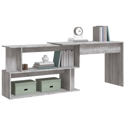 Corner Desk Gray Sonoma 78.7"x19.7"x29.9" Engineered Wood
