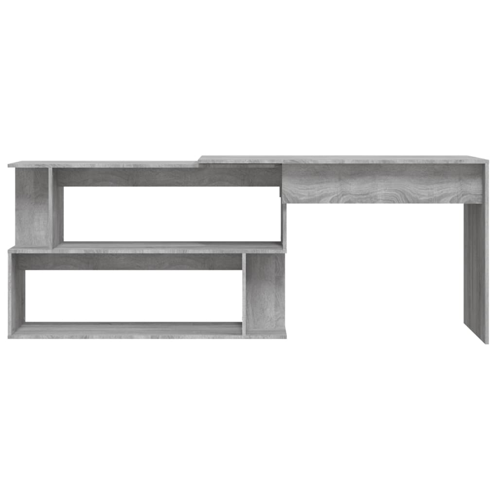 Corner Desk Gray Sonoma 78.7"x19.7"x29.9" Engineered Wood