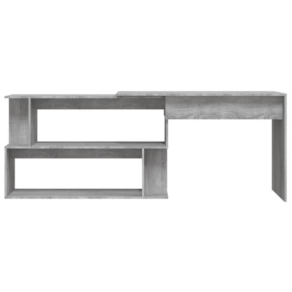 Corner Desk Gray Sonoma 78.7"x19.7"x29.9" Engineered Wood