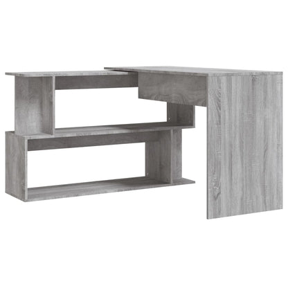 Corner Desk Gray Sonoma 78.7"x19.7"x29.9" Engineered Wood