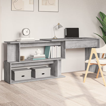 Corner Desk Gray Sonoma 78.7"x19.7"x29.9" Engineered Wood