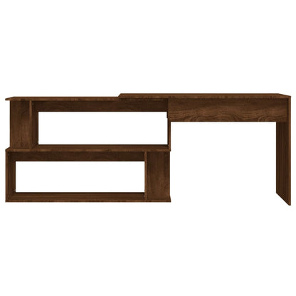 Corner Desk Brown Oak 78.7"x19.7"x29.9" Engineered Wood