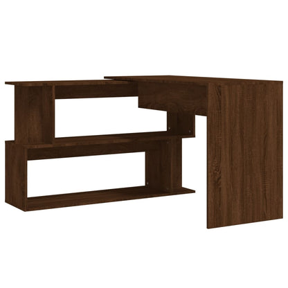 Corner Desk Brown Oak 78.7"x19.7"x29.9" Engineered Wood
