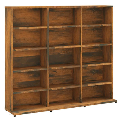 CD Cabinet Smoked Oak Engineered Wood 40.2 in x 9.1 in x 35.2 in