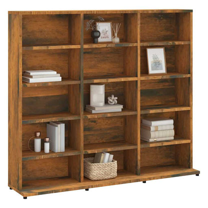 CD Cabinet Smoked Oak Engineered Wood 40.2 in x 9.1 in x 35.2 in