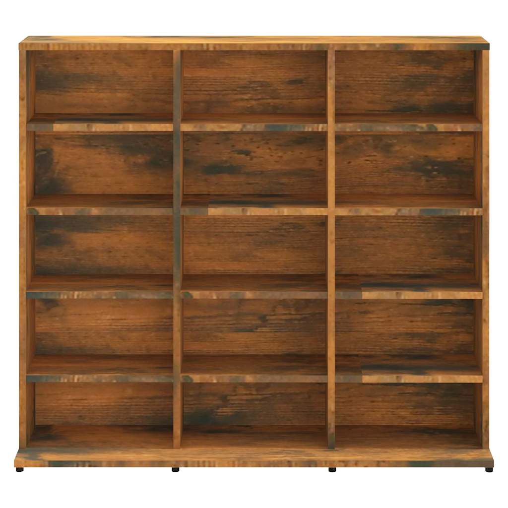 CD Cabinet Smoked Oak Engineered Wood 40.2 in x 9.1 in x 35.2 in