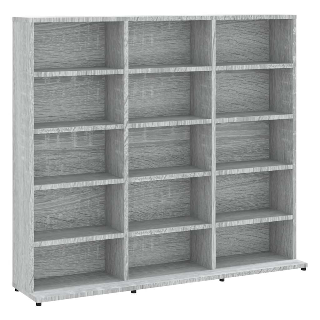 CD Cabinet Grey Sonoma 39.4x9.1x35.2" Engineered Wood