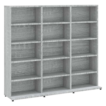 CD Cabinet Grey Sonoma 39.4x9.1x35.2" Engineered Wood