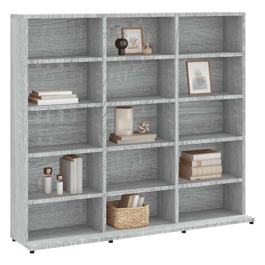 CD Cabinet Grey Sonoma 39.4x9.1x35.2" Engineered Wood