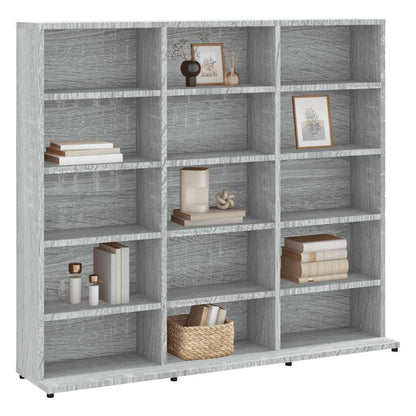 CD Cabinet Grey Sonoma 39.4x9.1x35.2" Engineered Wood