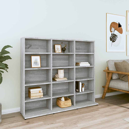 CD Cabinet Grey Sonoma 39.4x9.1x35.2" Engineered Wood