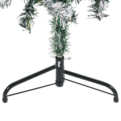 Slim Artificial Half Christmas Tree with Flocked Snow 4 ft
