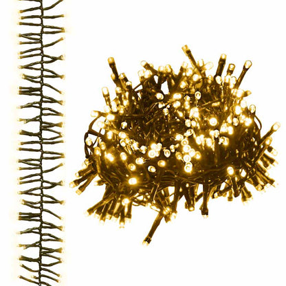 LED Cluster String Warm White PVC, Copper 56 feet