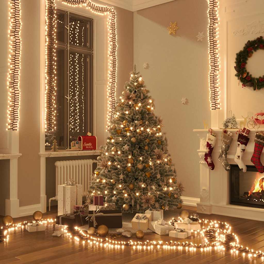 LED Cluster String Warm White PVC, Copper 56 feet