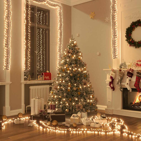 LED Cluster String Warm White PVC, Copper 56 feet