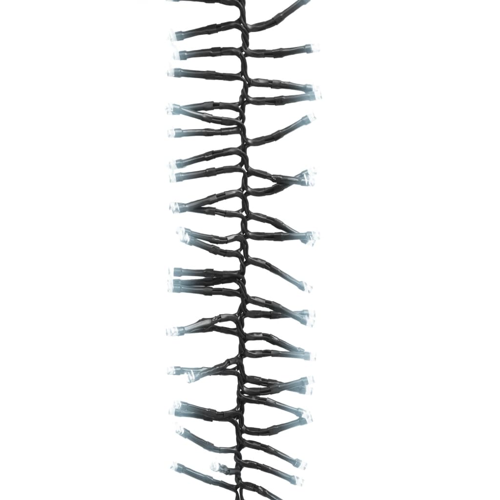 LED Cluster String Cool White PVC, copper 55.9 ft