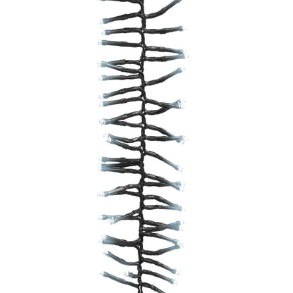 LED Cluster String Cool White PVC, copper 55.9 ft