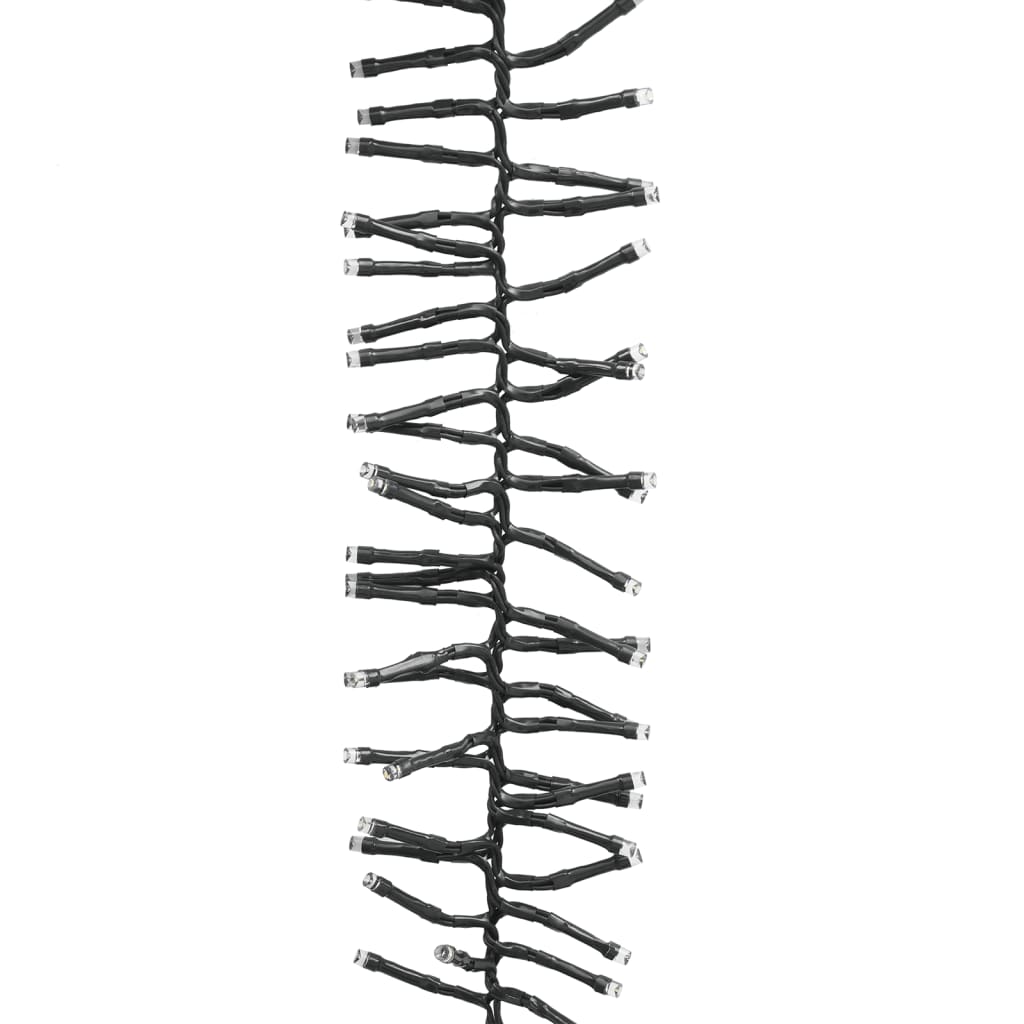 LED Cluster String Cool White PVC, copper 55.9 ft