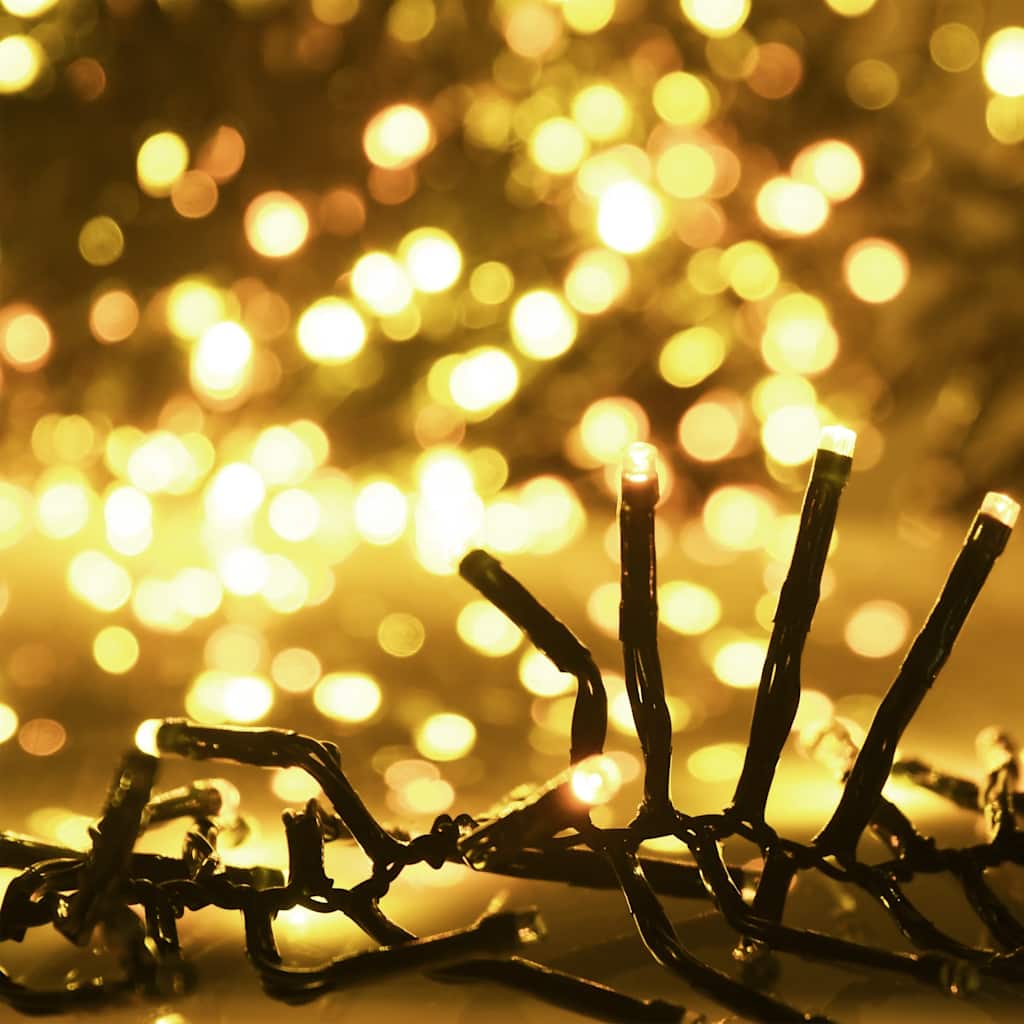 Led Cluster String Warm white PVC, Copper 75.6 ft length