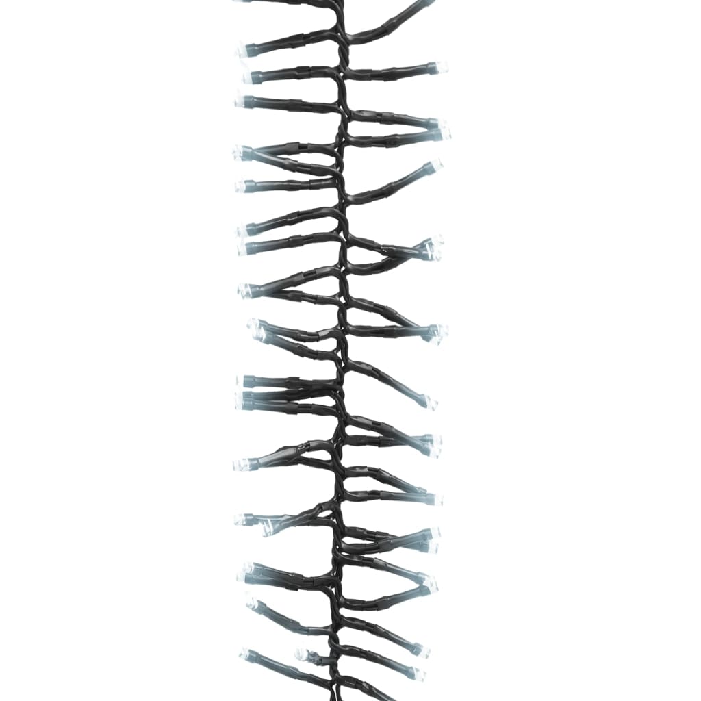 LED Cluster String Cool White, Dark Green PVC, Copper 75.6 ft long