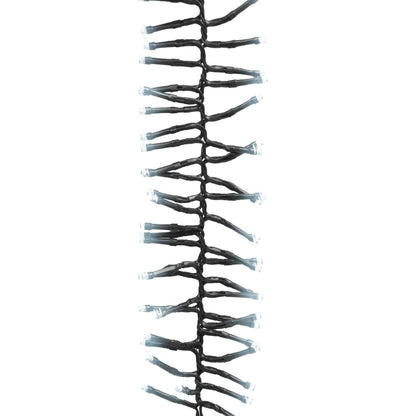 LED Cluster String Cool White, Dark Green PVC, Copper 75.6 ft long