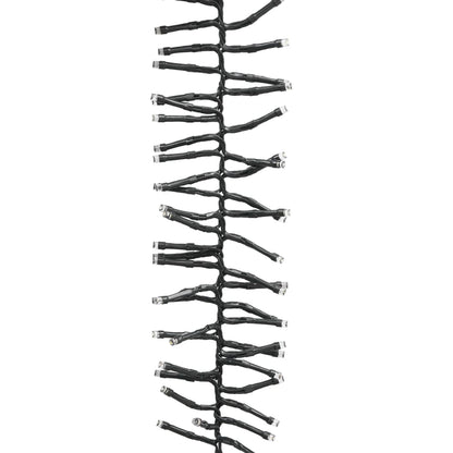 LED Cluster String Cool White, Dark Green PVC, Copper 75.6 ft long