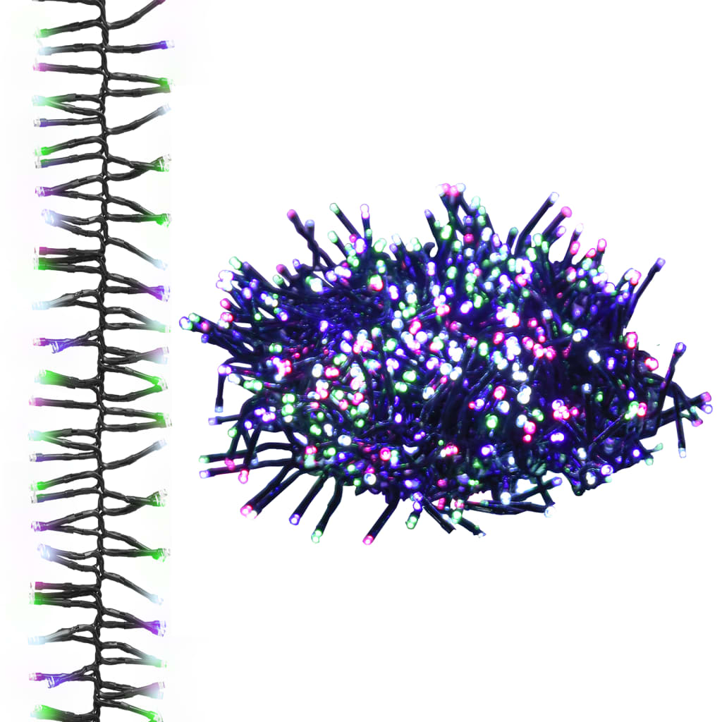 LED Cluster String Pastel Multicolour PVC, Copper Decorative Inlays