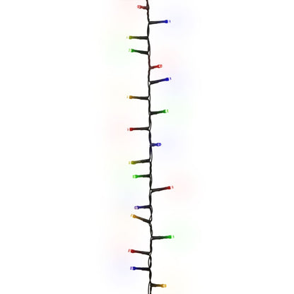 LED String Multicolor with dark green cable PVC, copper 65 feet