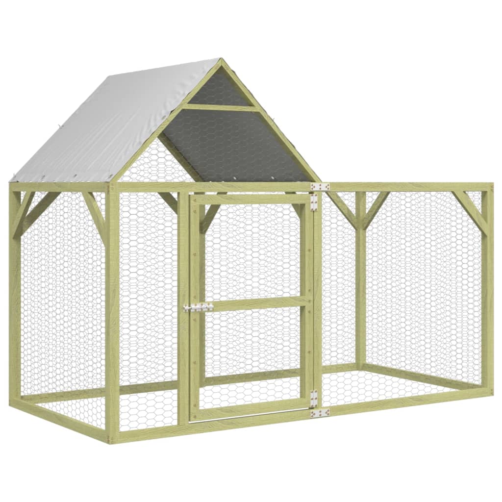 Chicken Coop Green treated pine with green polyester roof
