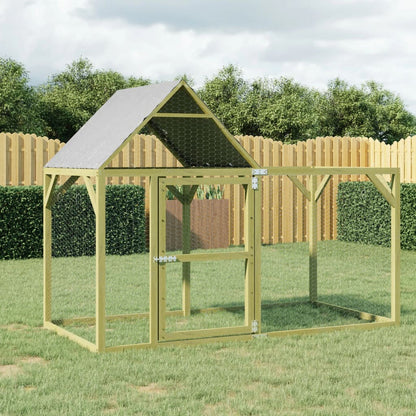 Chicken Coop Green treated pine with green polyester roof